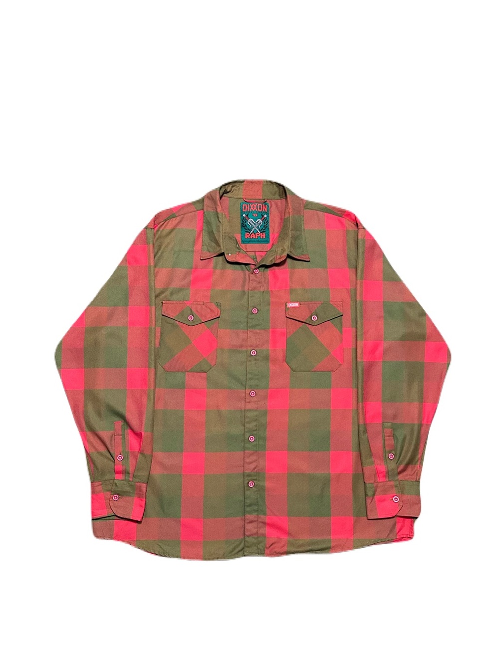 Dixxon Flannel Company "The Raph" TMNT Men's 4XL Plaid Flannel Ninja Turtles